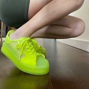 Neon Adidas Superstars